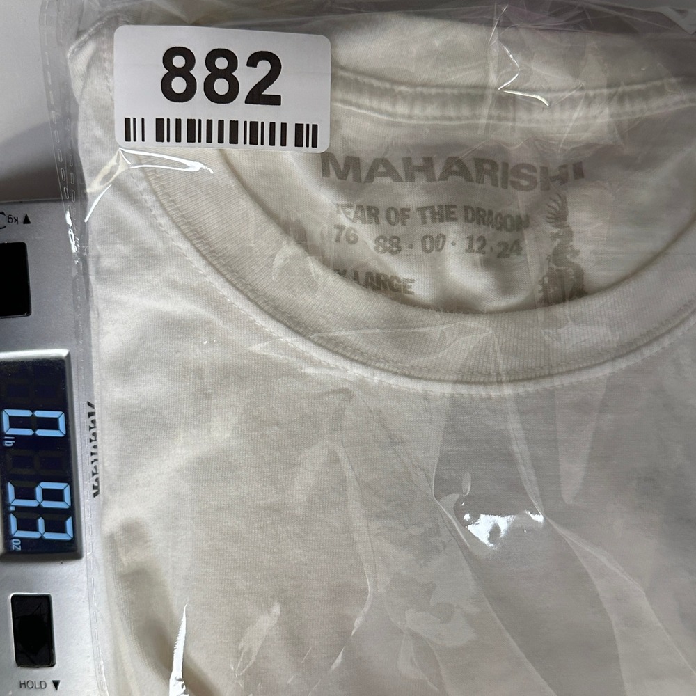Maharishi Year of the Dragon T-Shirt Organic Cotton Off White Men XL - Picture 11 of 11